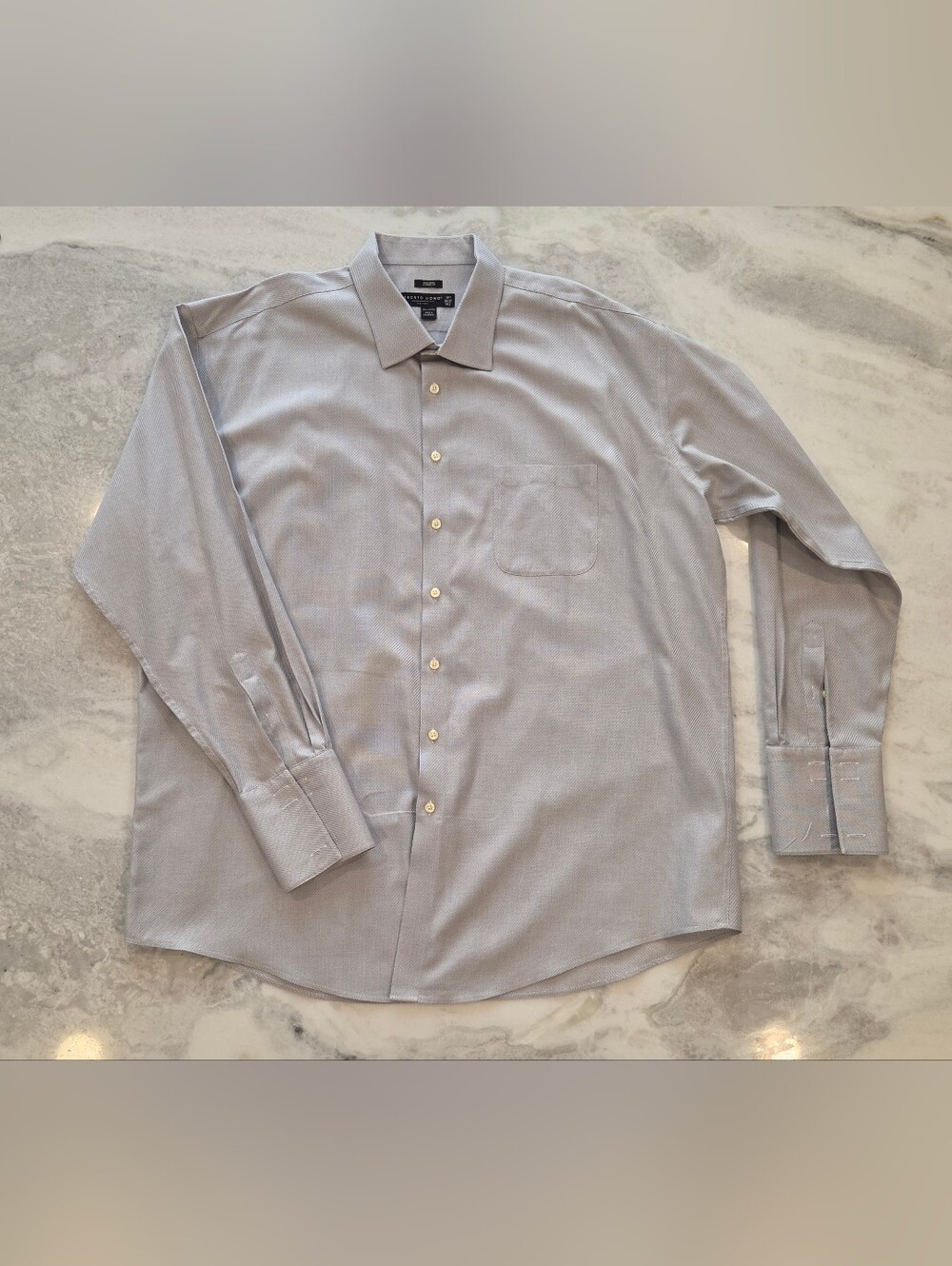 Pronto Uomo Light Gray Men's Dress Shirt - Button Front